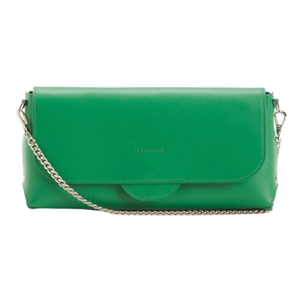 Falor Green Matte Flap Over Baguette
